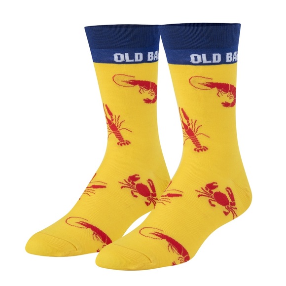 OLD BAY Crazy Fun Printed Crew Socks OS - Picture 5 of 6